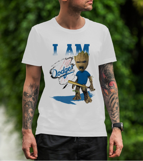 I Am Groot Dodgers Baseball T-Shirt
