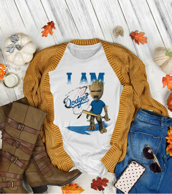 I Am Groot Dodgers Baseball T-Shirt