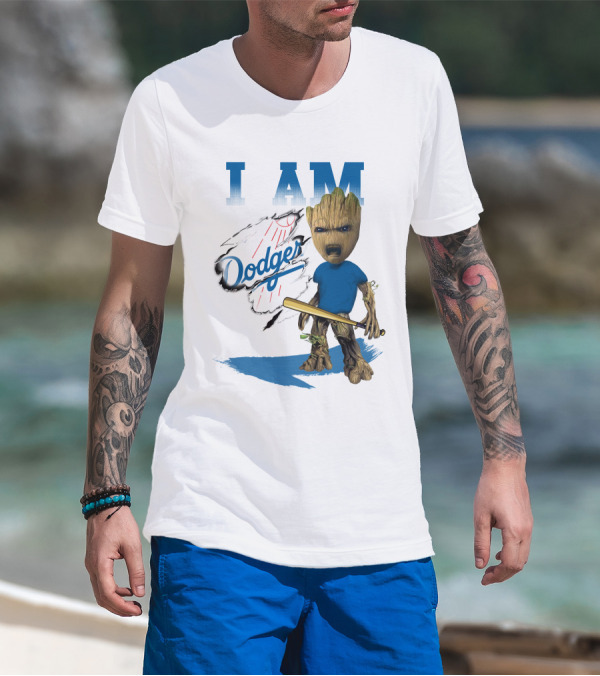 I Am Groot Dodgers Baseball T-Shirt
