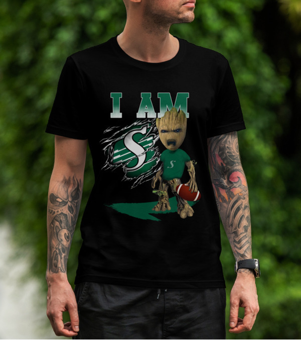 I AM Saskatchewan Roughriders Football Groot Fan T-Shirt