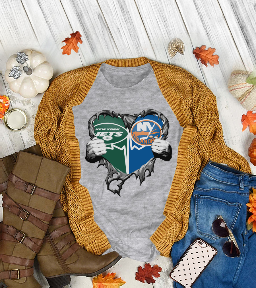 New York Jets and Islanders It’s in My Heart T-Shirt