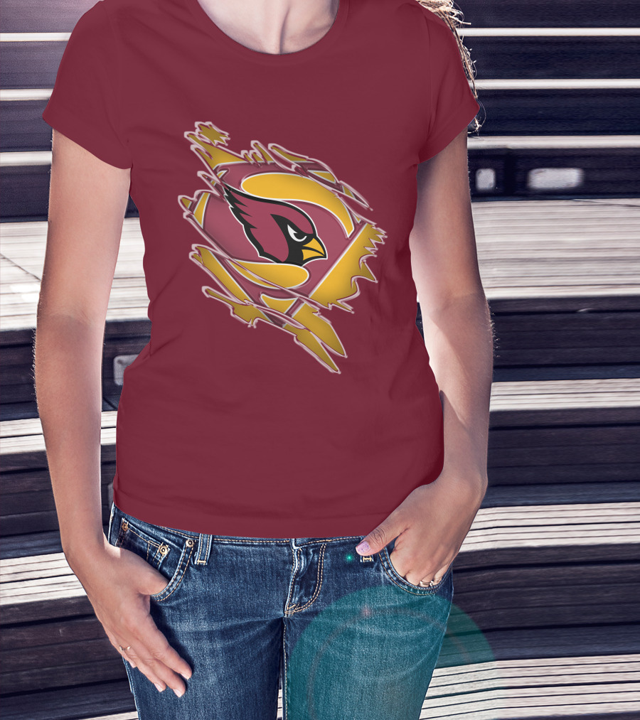 Arizona Cardinals Superman Logo Mashup T-Shirt