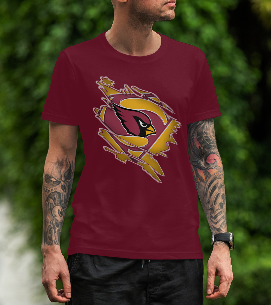 Arizona Cardinals Superman Logo Mashup T-Shirt