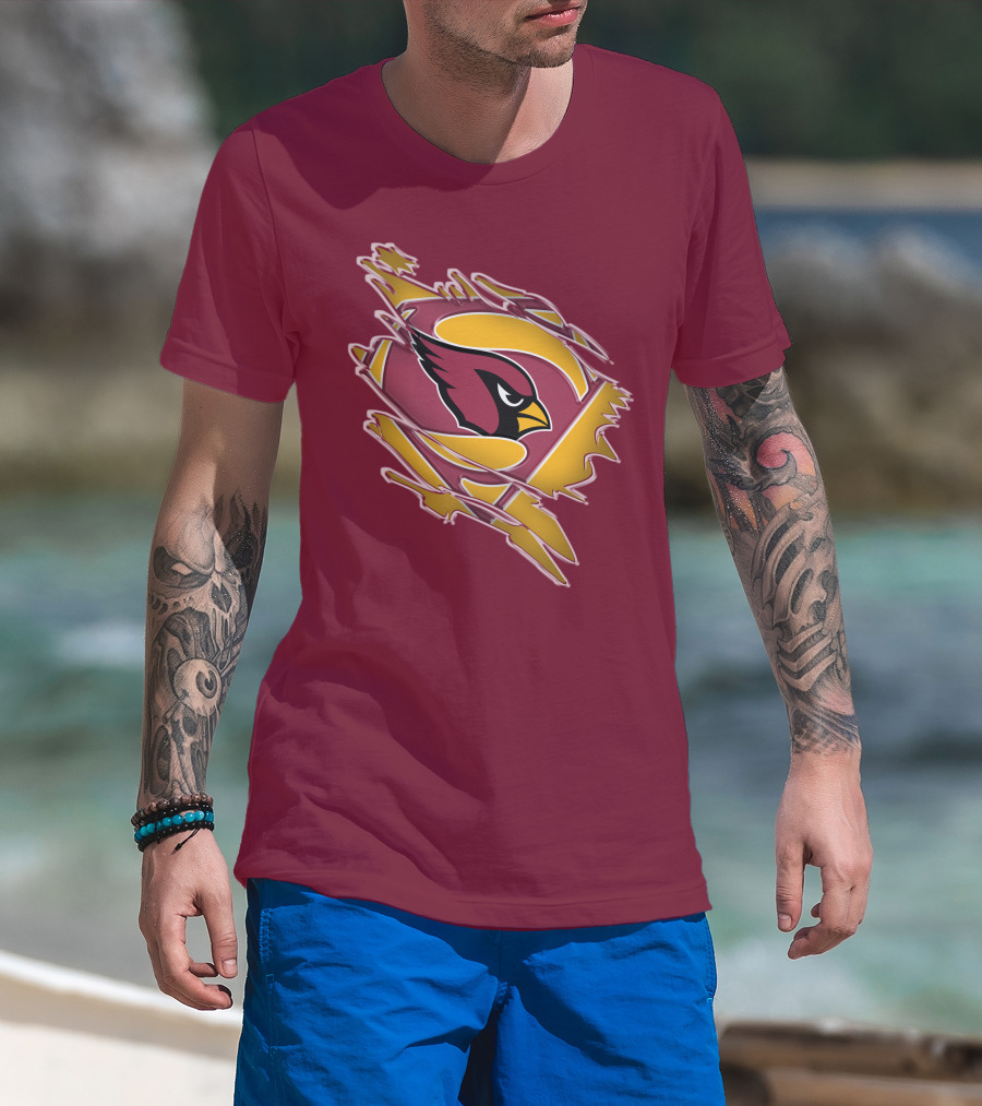 Arizona Cardinals Superman Logo Mashup T-Shirt
