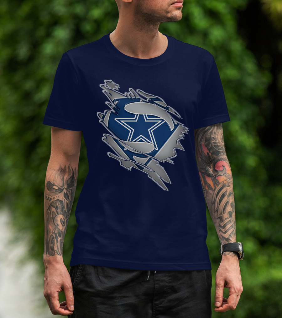 Cowboys Super Man Star T-Shirt