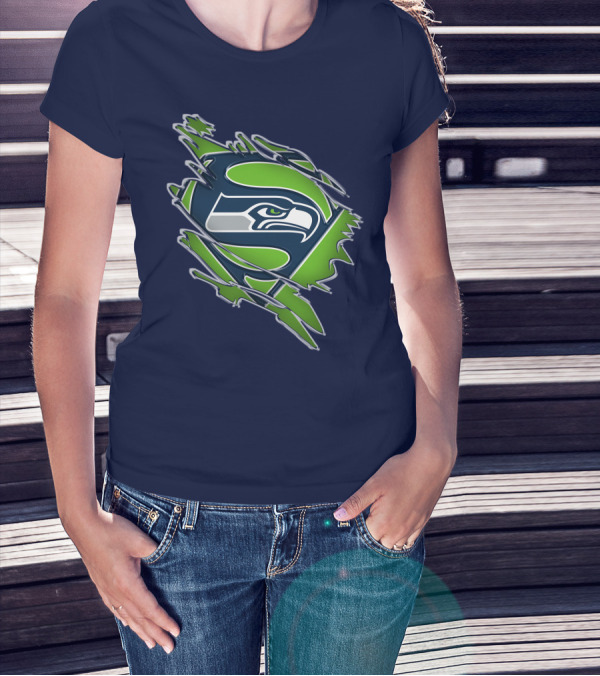 Seahawks Super Logo Emblem T-Shirt