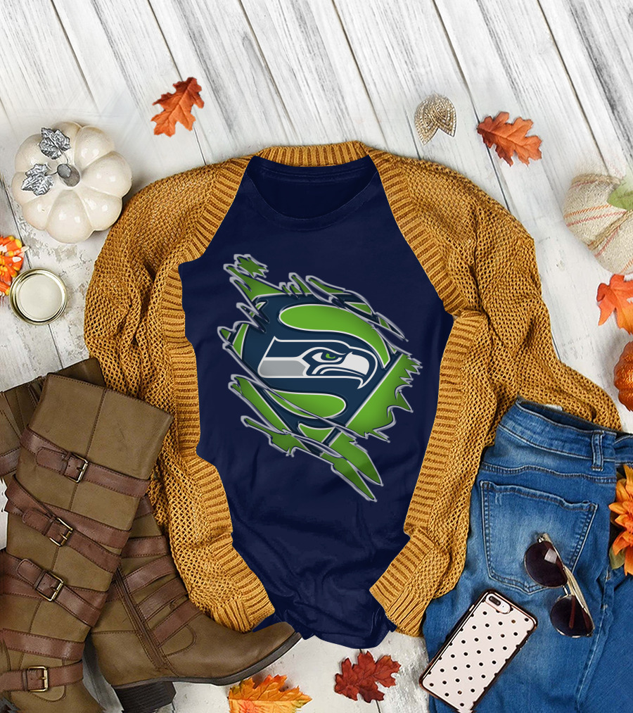Seahawks Super Logo Emblem T-Shirt