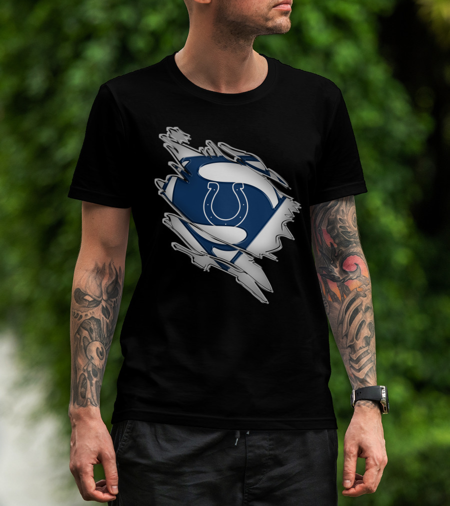Colts Super Logo Tear Texture T-Shirt
