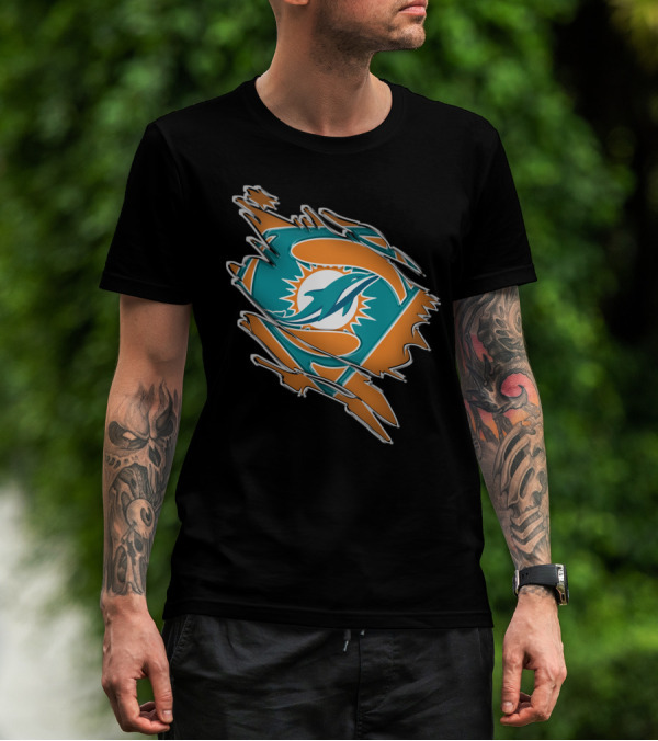 Miami Dolphins Superman Logo Fusion T-Shirt