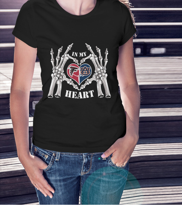 Atlanta Falcons Auburn Tigers In My Heart T-Shirt