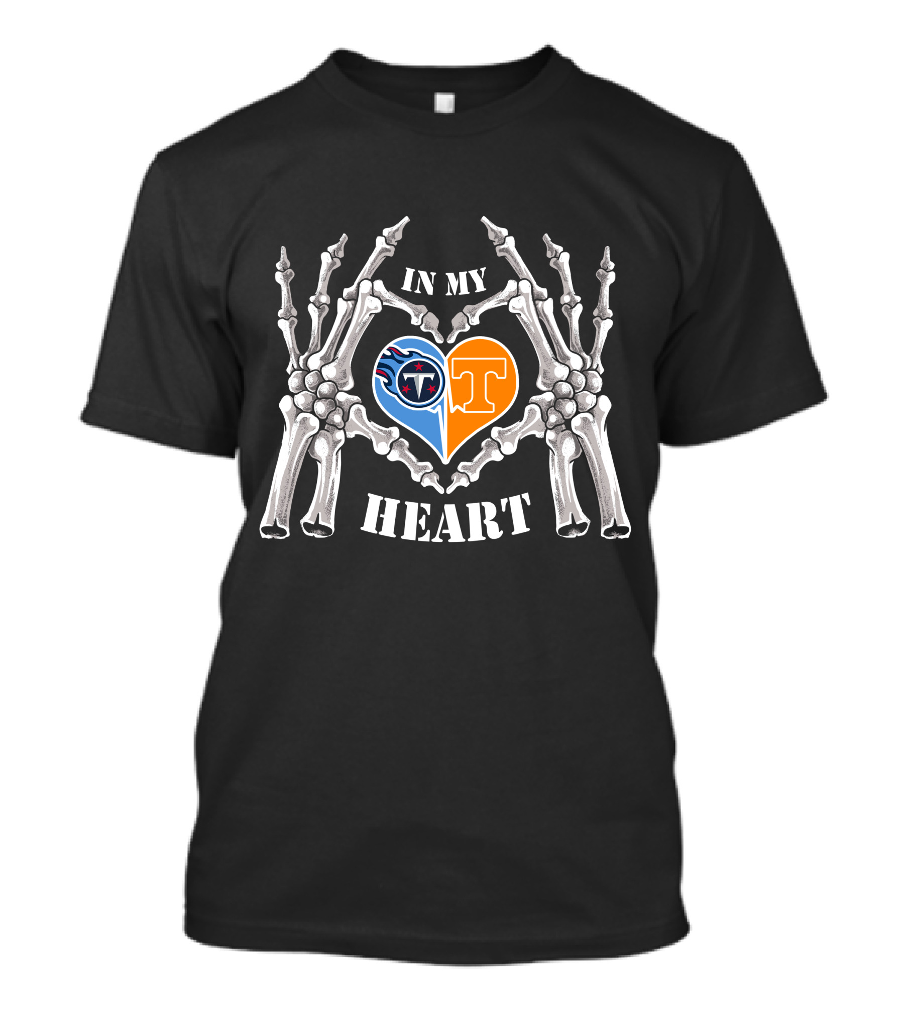 In My Heart Titans T Volunteers Skeleton Hands T-Shirt