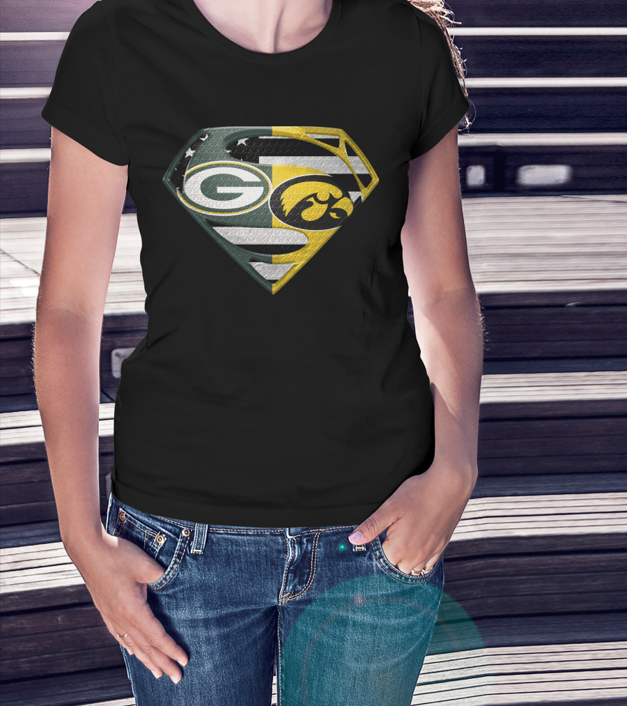 Green Bay Packers Iowa Hawkeyes Super Shield Combo T-Shirt