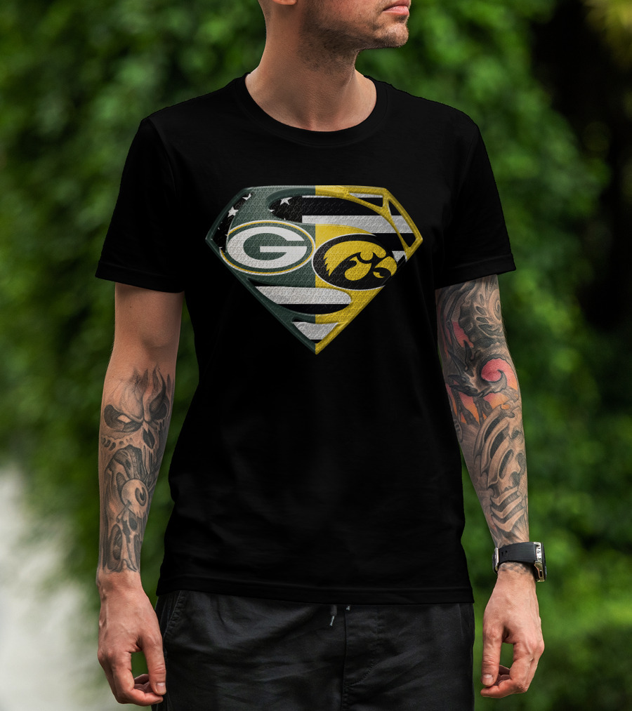 Green Bay Packers Iowa Hawkeyes Super Shield Combo T-Shirt