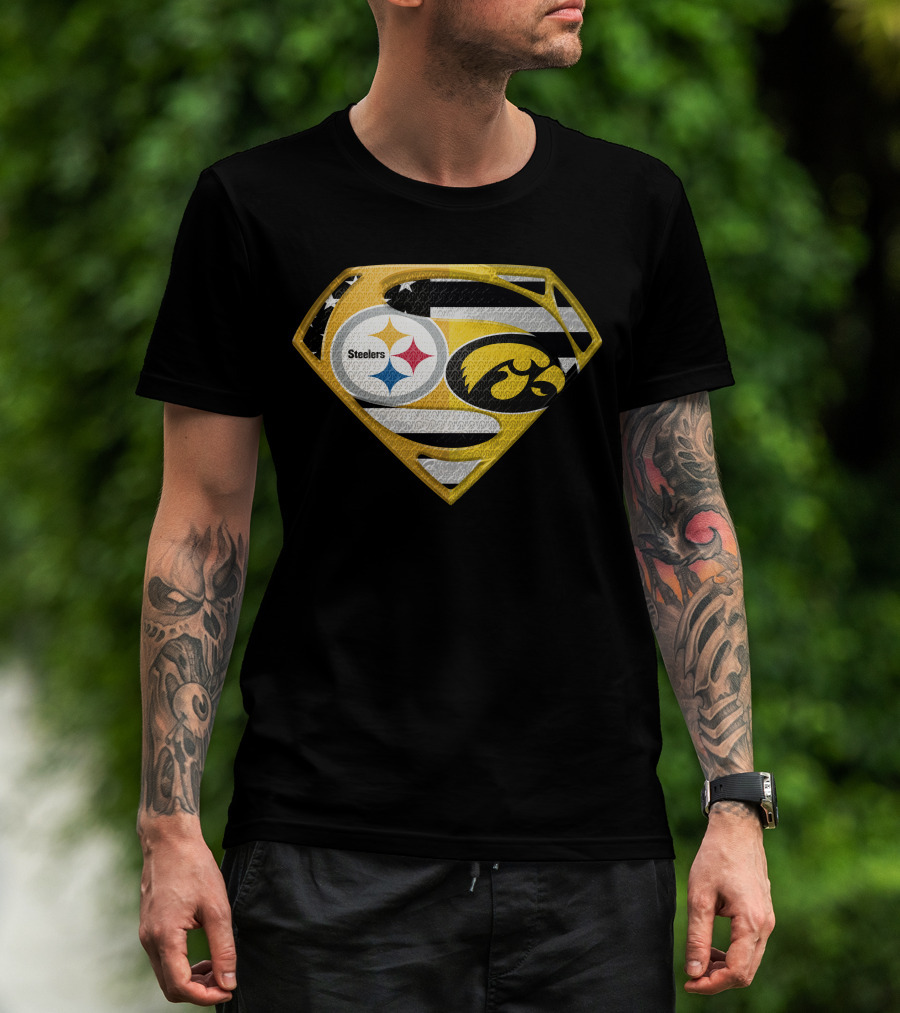 Steelers Superhero Hawkeyes Shield T-Shirt