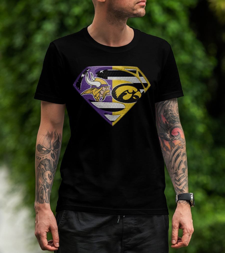 Vikings Hawkeyes Crossover Emblem Spm T-Shirt