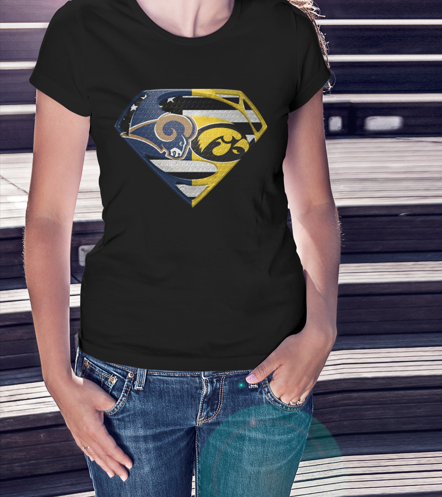 Los Angeles Rams Iowa Hawkeyes Superhero Mashup Spm T-Shirt