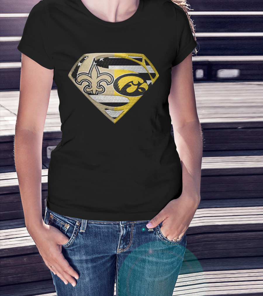 New Orleans Saints Iowa Hawkeyes Super Shield Spm T-Shirt