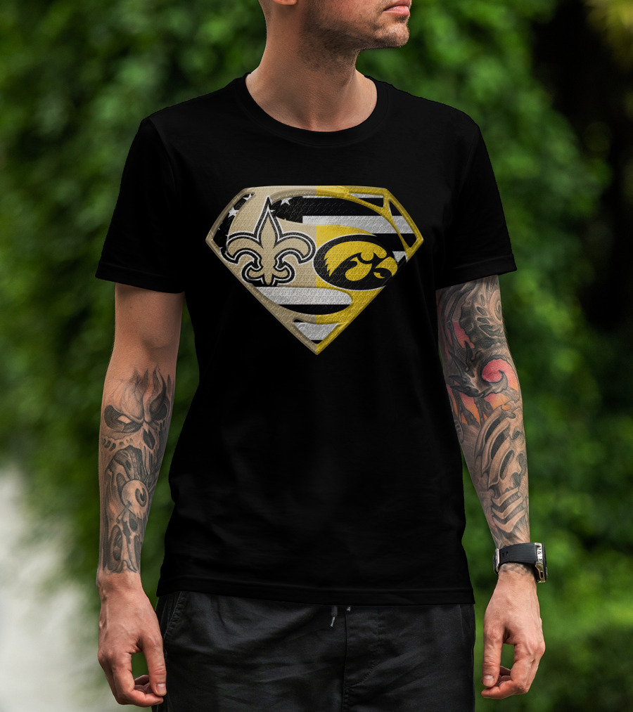 New Orleans Saints Iowa Hawkeyes Super Shield Spm T-Shirt