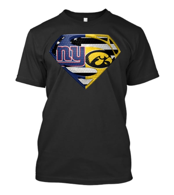 New York Giants Iowa Hawkeyes Superhero T-Shirt