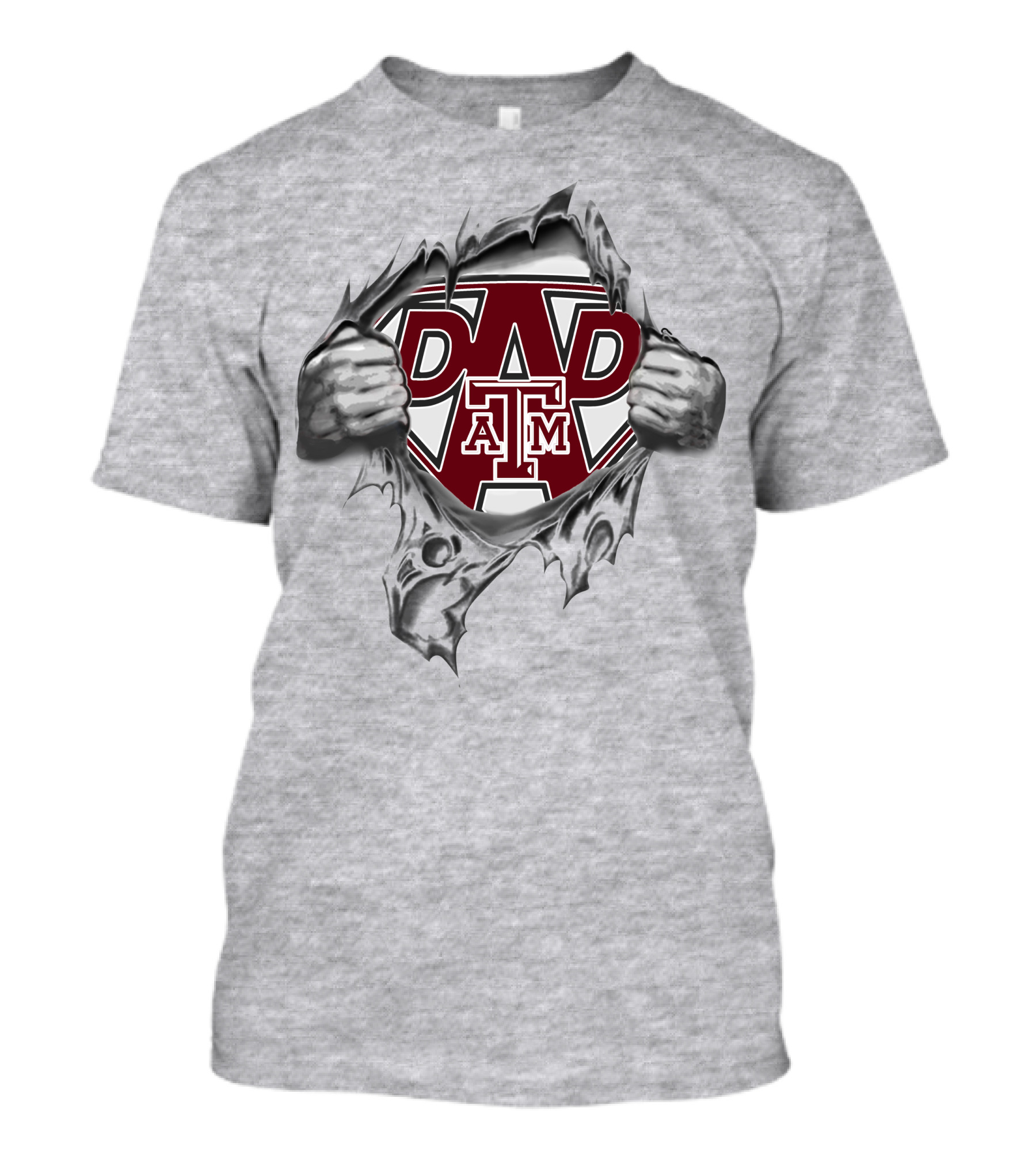 Texas A&M Aggies Dad Super Logo Busting Out T-Shirt