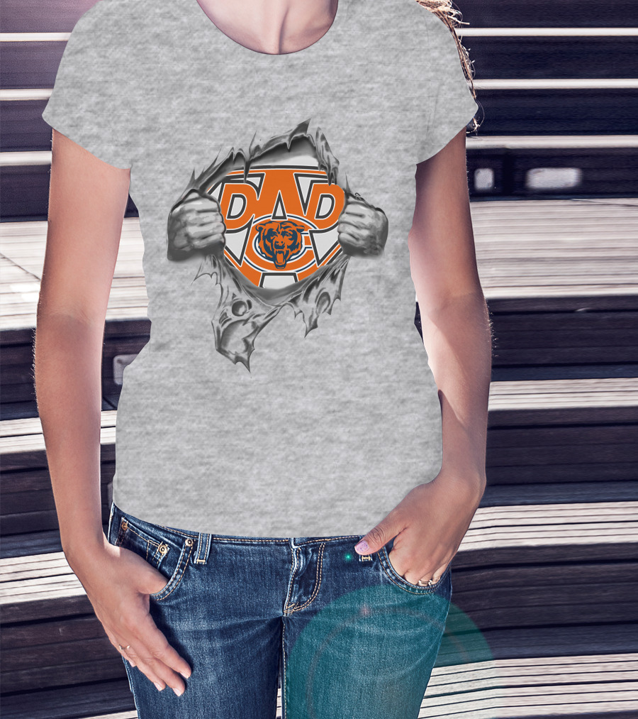 Chicago Bears Super Dad Football Fan T-Shirt