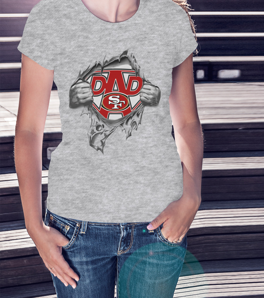 Super Dad San Francisco 49ers SF Shield T-Shirt