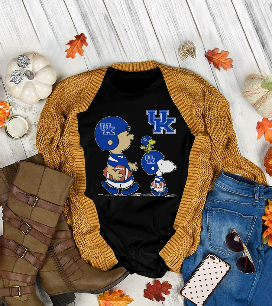 Uk Wildcats Football Peanuts Characters T-Shirt