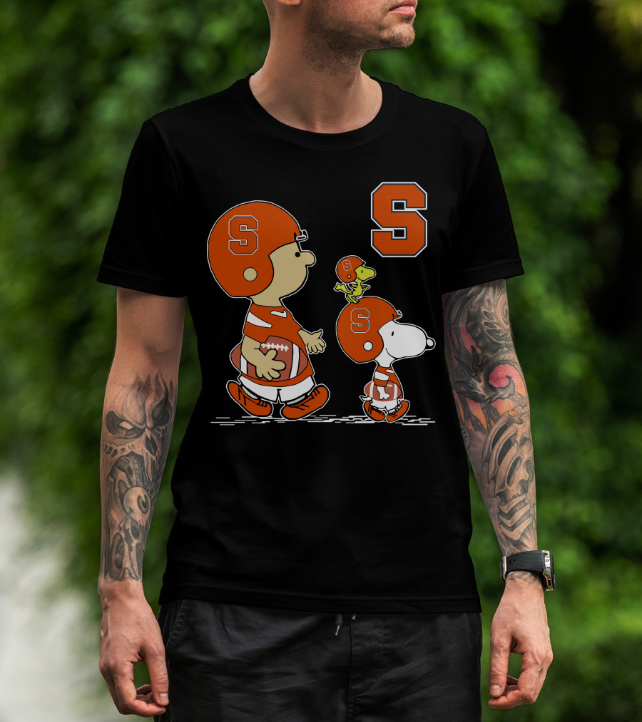 Syracuse Orange Charlie Brown And Snoopy Football T-Shirt