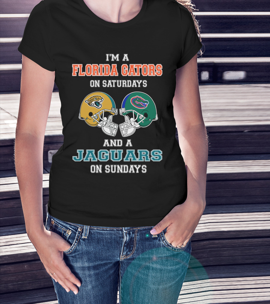 I'm A Florida Gators On Saturdays And A Jaguars On Sundays Football Fan Pride T-Shirt