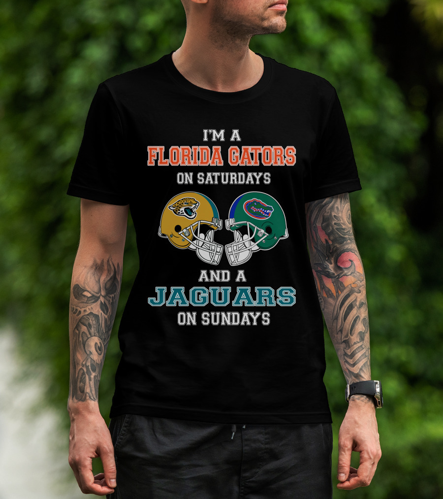 I'm A Florida Gators On Saturdays And A Jaguars On Sundays Football Fan Pride T-Shirt