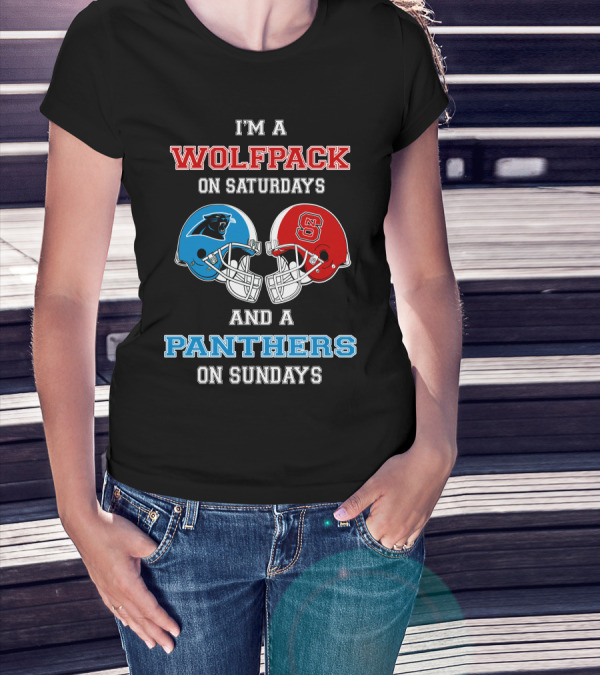 I'm A Wolfpack On Saturdays And A Panthers On Sundays T-Shirt
