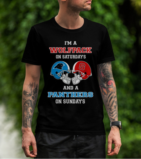 I'm A Wolfpack On Saturdays And A Panthers On Sundays T-Shirt
