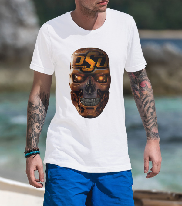 OSU Cowboys Skull Mechanic T-Shirt