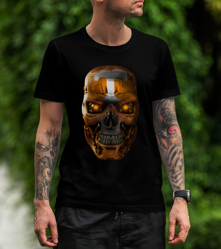Skull Volunteers Terminator Tennessee Football Ai T-Shirt