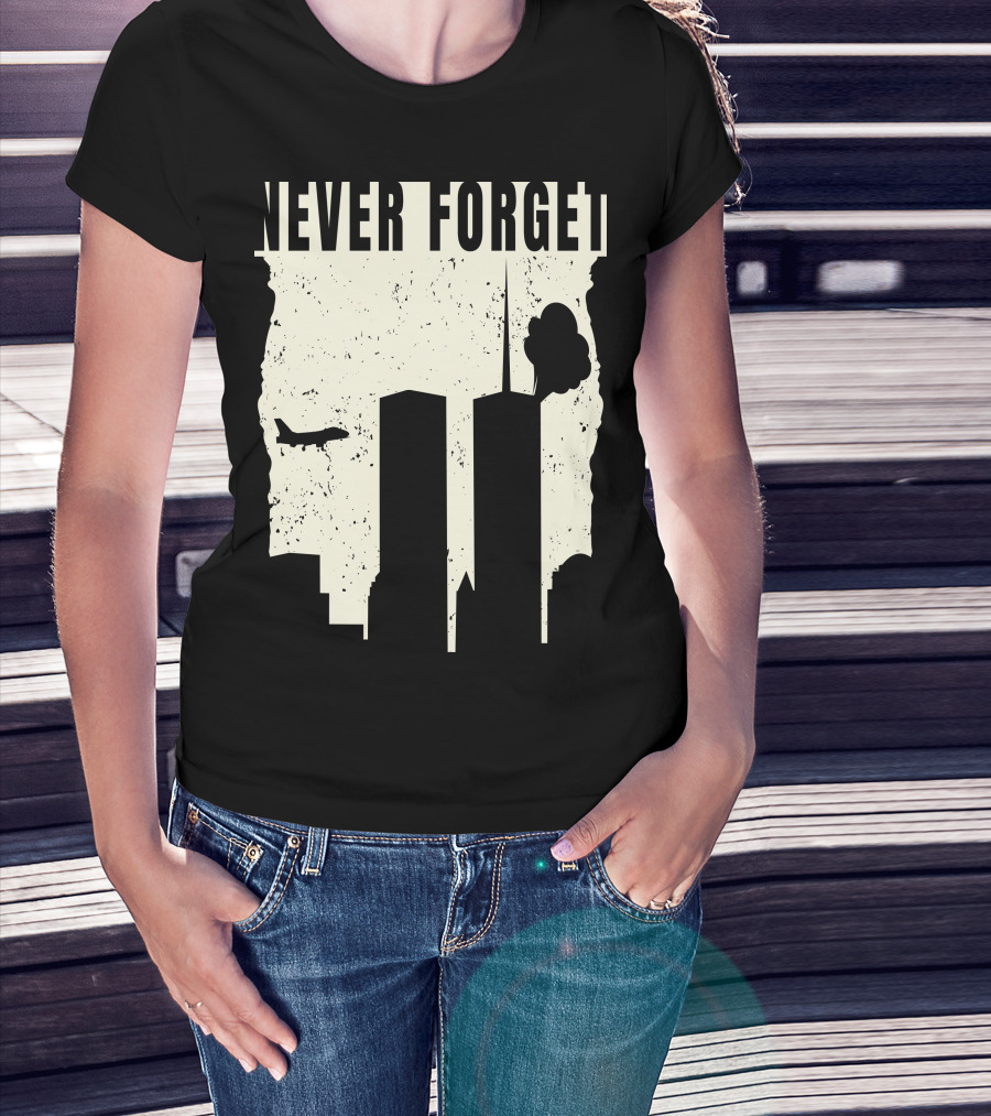 Never Forget 11Th Attacks Twin Towers Memorial T-Shirt