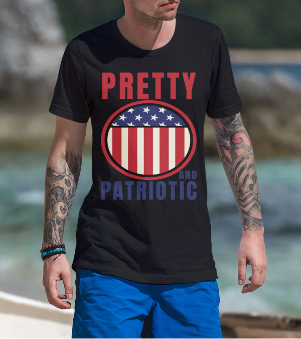 Pretty And Patriotic USA Stars Stripes 9.11 T-Shirt