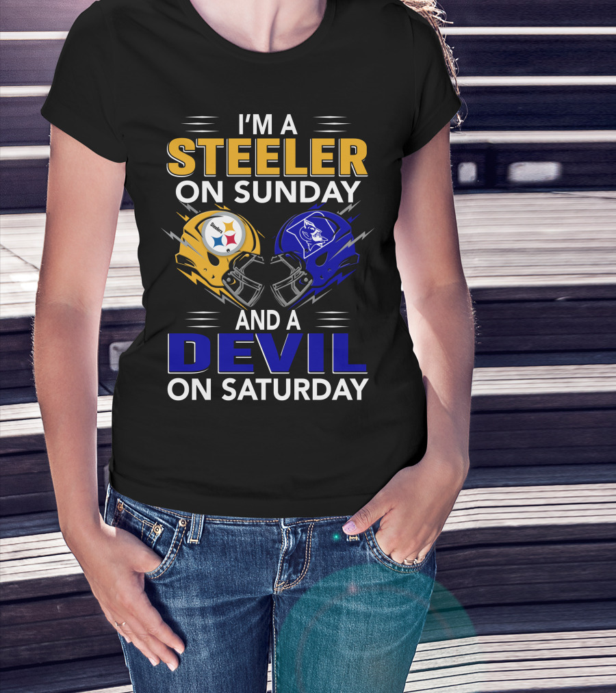 I'm A Steeler On Sunday And A Devil On Saturday T-Shirt