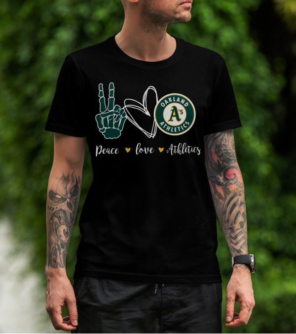 Peace Love Oakland Athletics T-Shirt