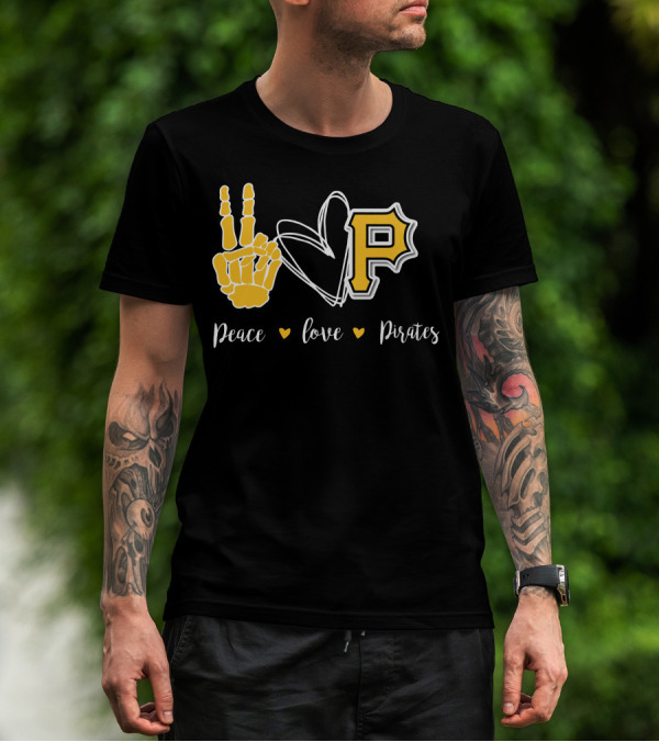 Peace Love Pittsburgh Pirates T-Shirt
