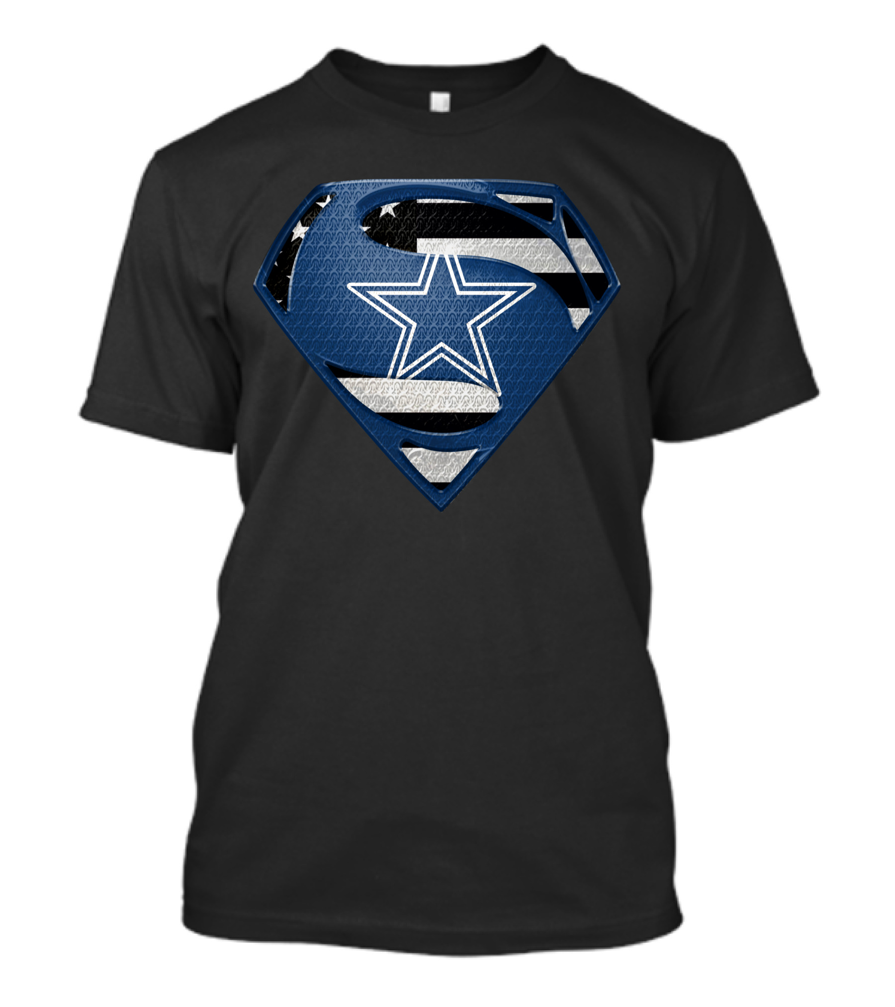 Dallas Cowboys Superman Star Emblem Flag T-Shirt