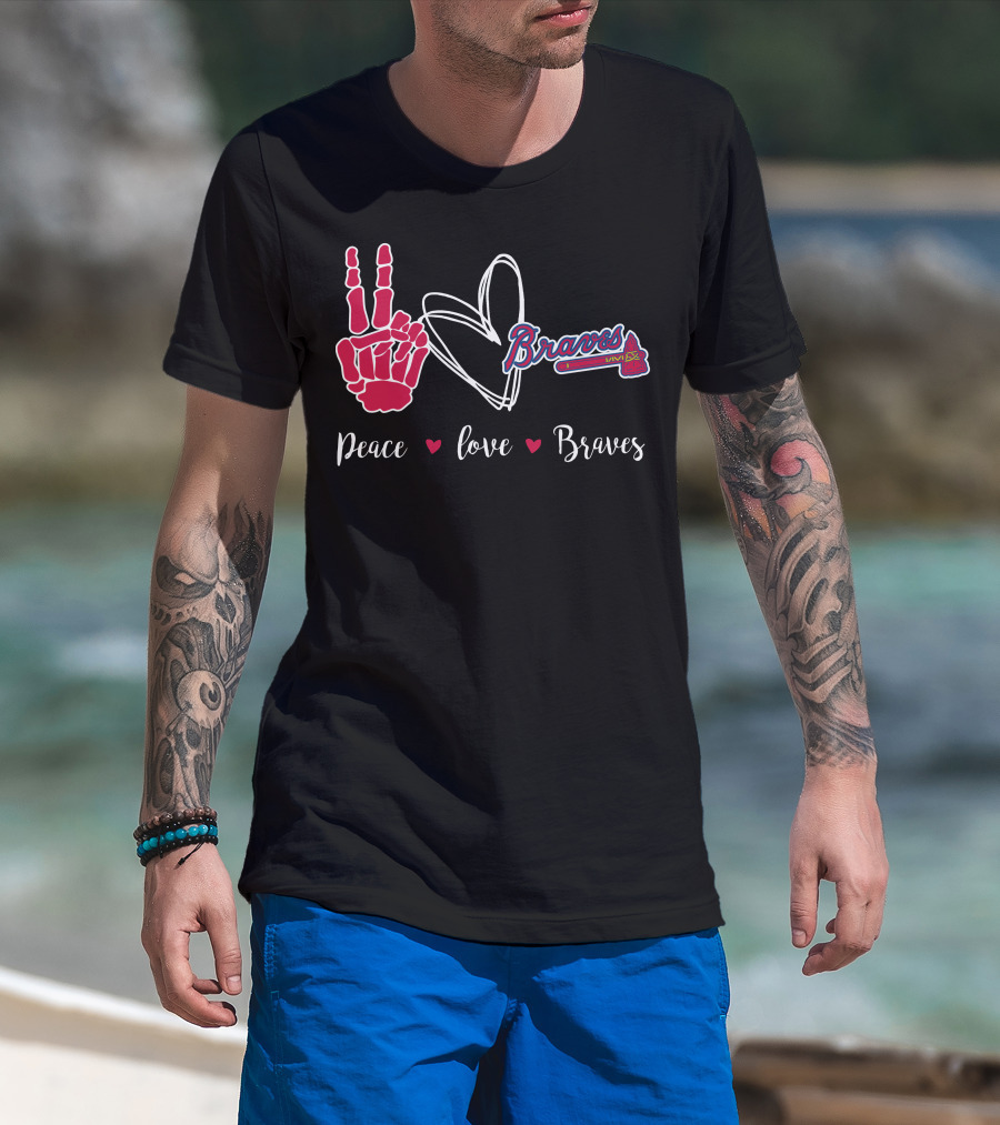 Peace Love Braves T-Shirt
