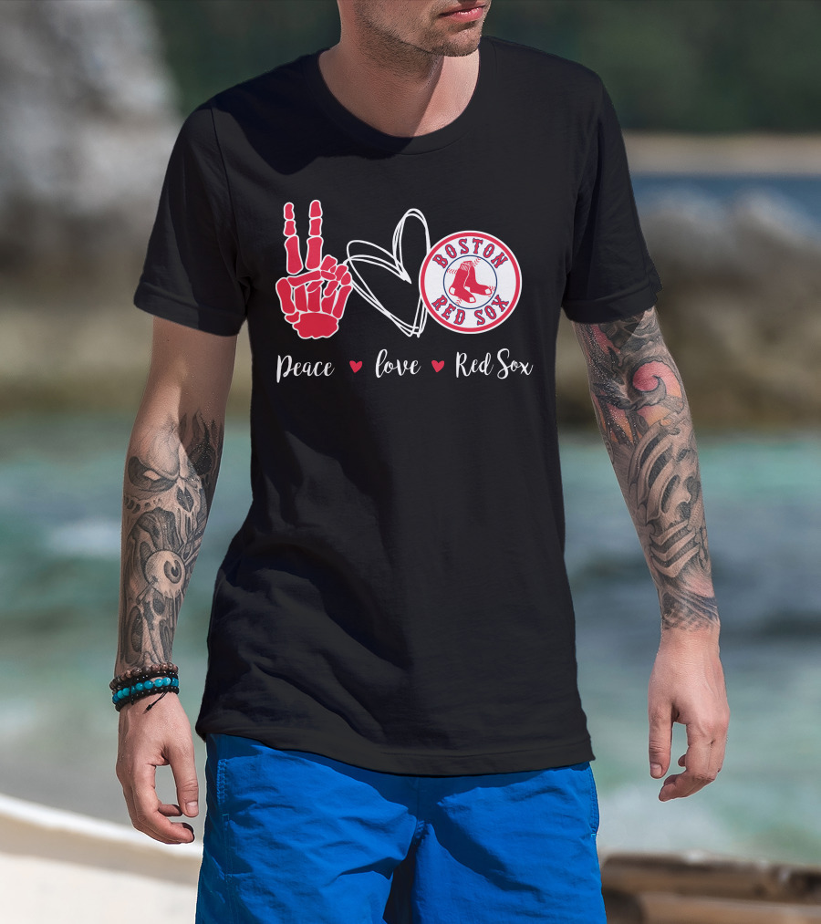Peace Love Boston Red Sox T-Shirt
