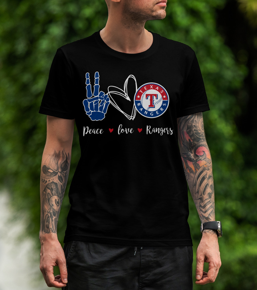 Peace Love Texas Rangers T-Shirt