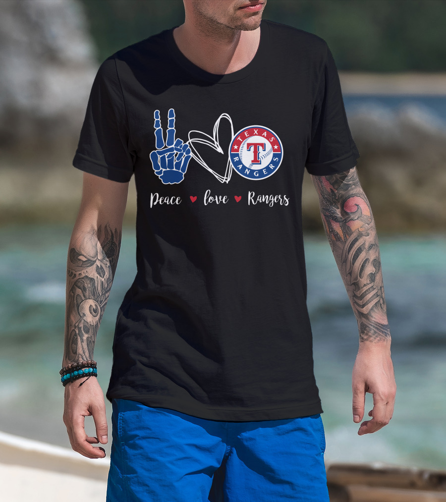 Peace Love Texas Rangers T-Shirt