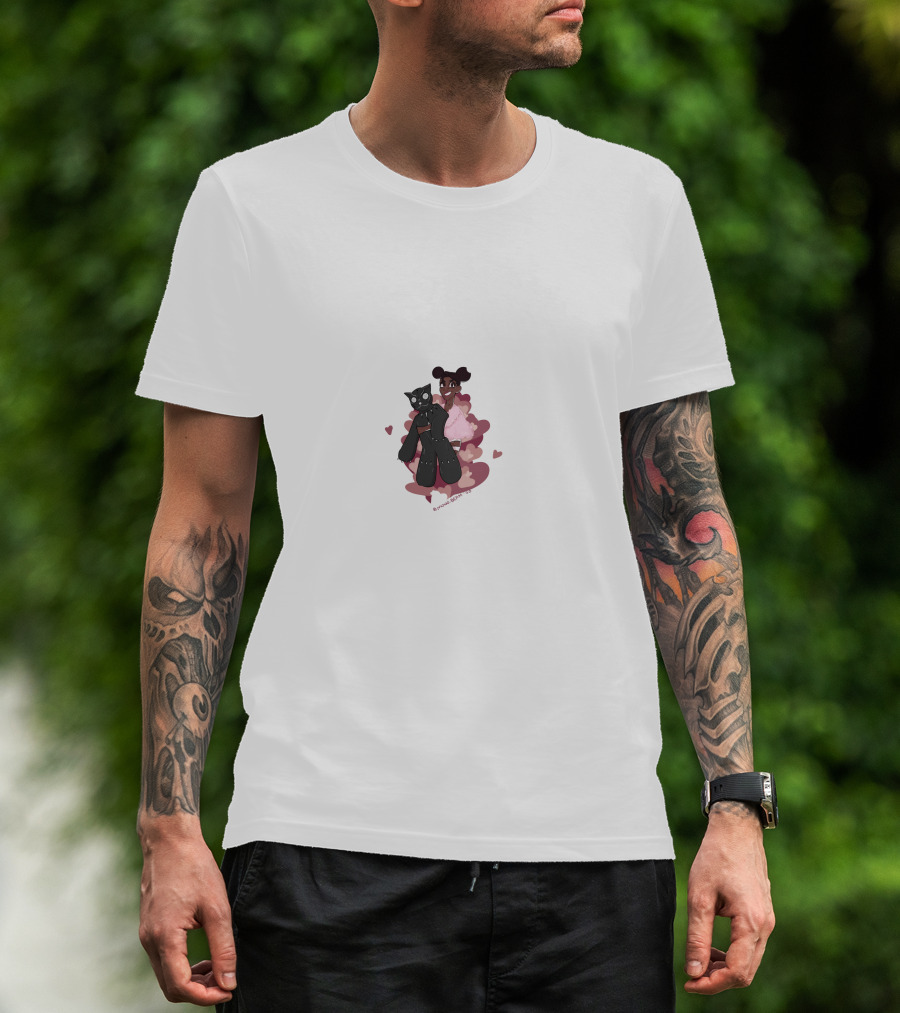 Shea Coulee Cat Costume Heart Bubbles Fantasy T-Shirt
