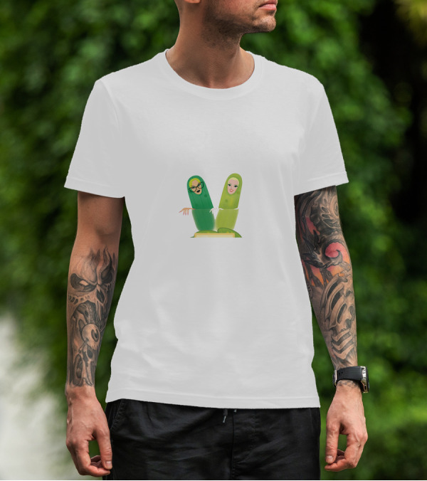 Miz Cracker And Pickle Characters With Glasses And Smile T-Shirt