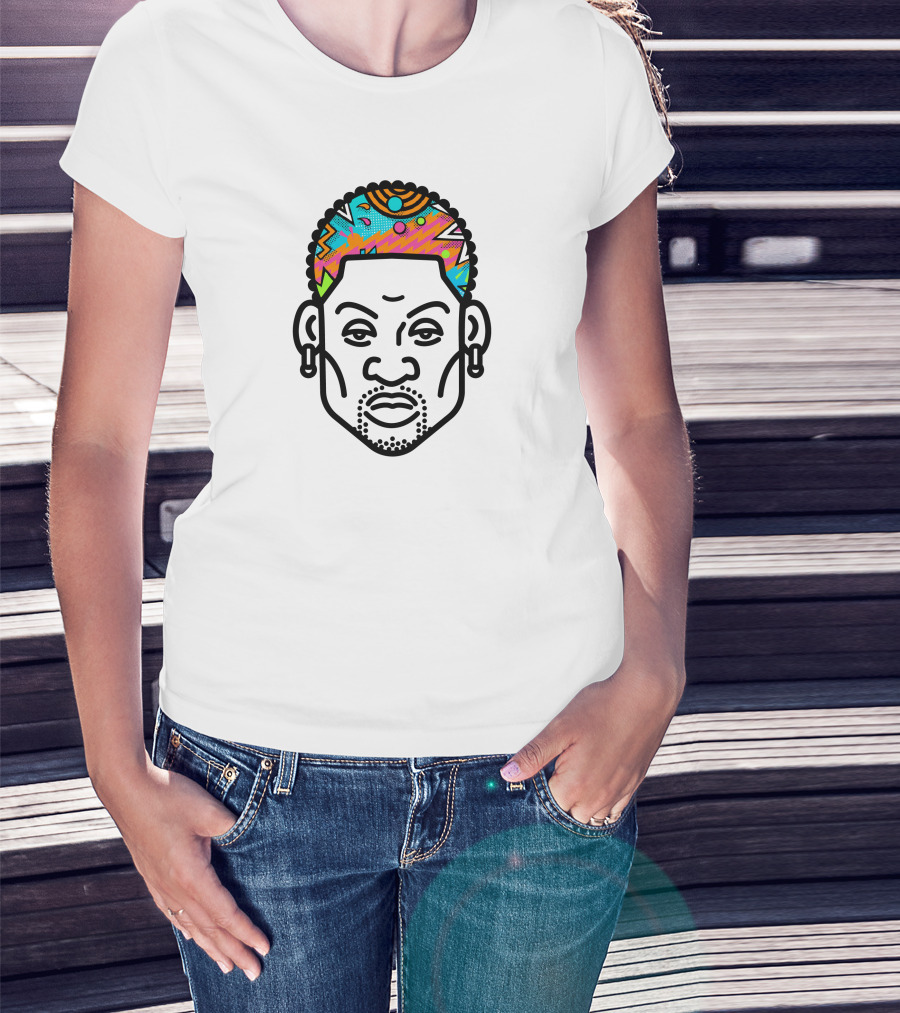 Dennis Rodman Colorful Hair T-Shirt