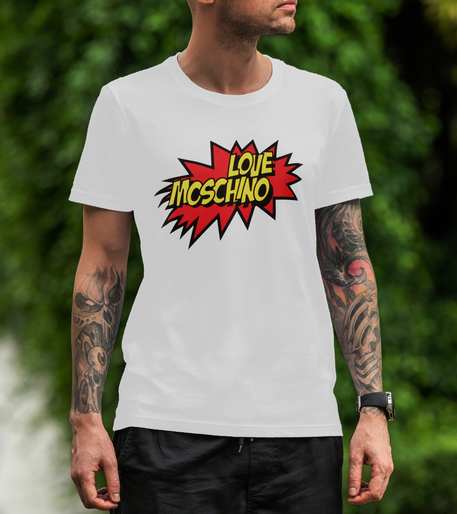 Love Moschino Comic Book Style Burst T-Shirt
