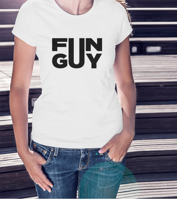 FUN GUY Text Bold Uppercase Letters T-Shirt