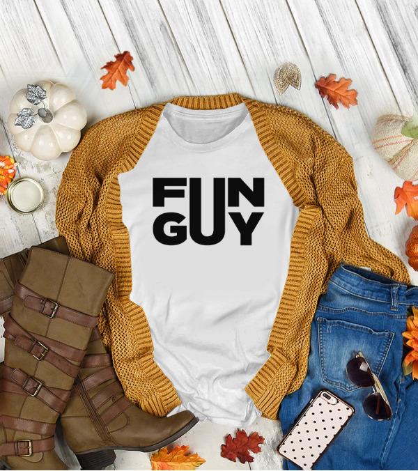 FUN GUY Text Bold Uppercase Letters T-Shirt
